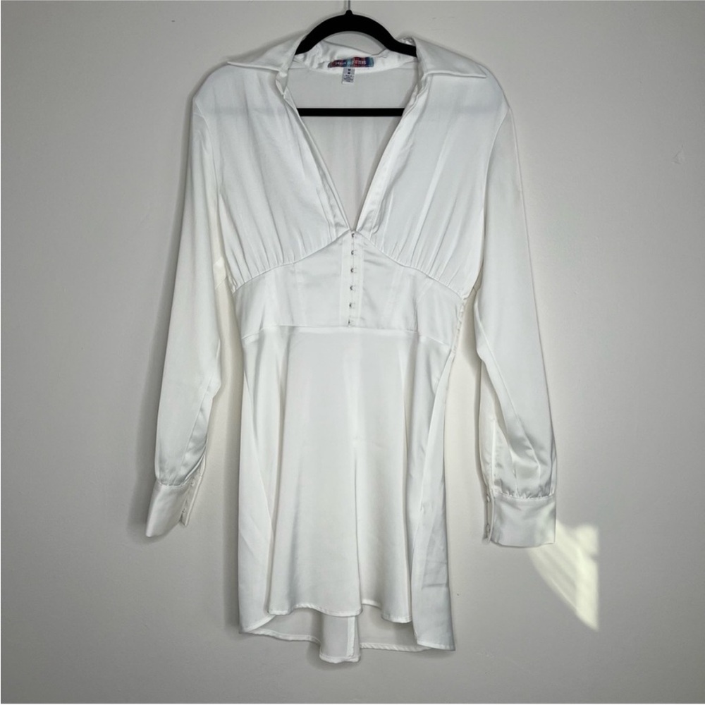 UO Phoebe Long Sleeve Corset Mini Dress